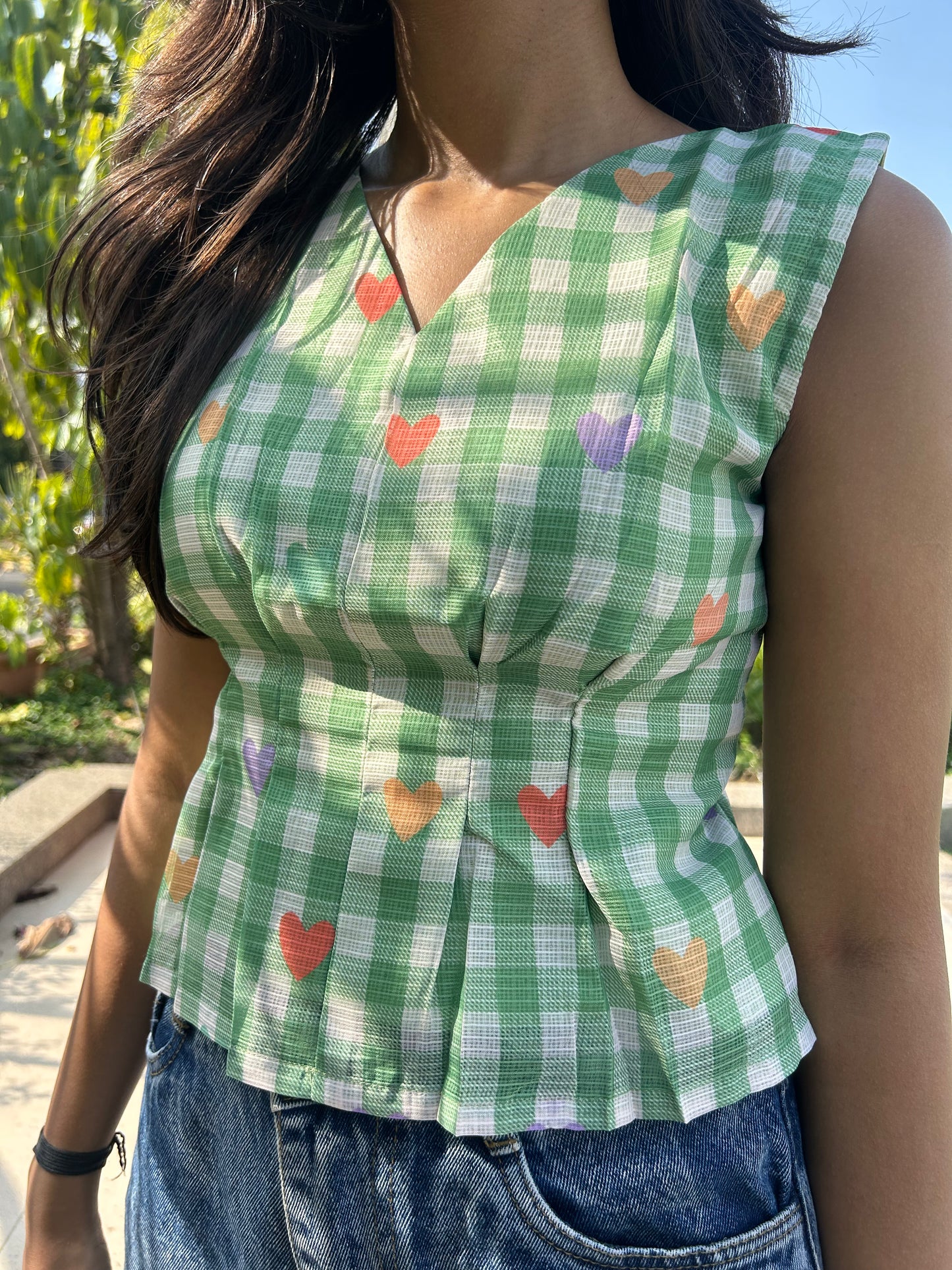 Mini Heart Peplum Top