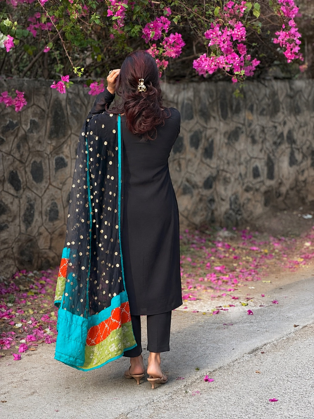 Taara Royal Black Kurta and Dupatta