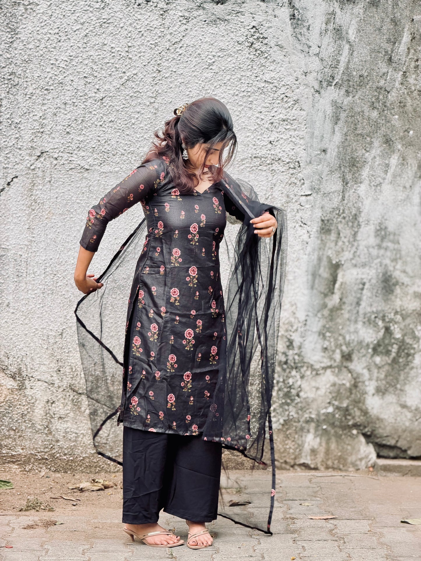 Samaira Midnight Bloom Kurta and Duppatta