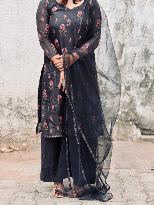 Samaira Midnight Bloom Kurta and Duppatta