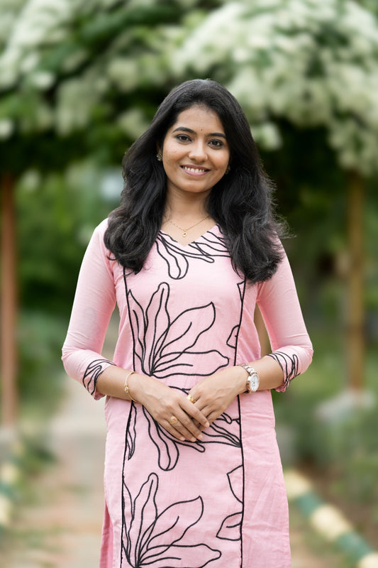 Raanya Blush Bloom Kurta