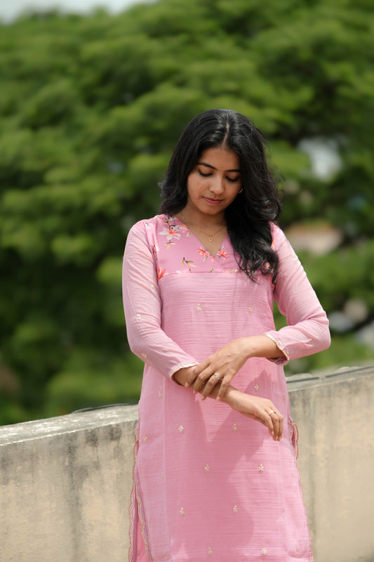 Nila - Pink Bloom Kurta