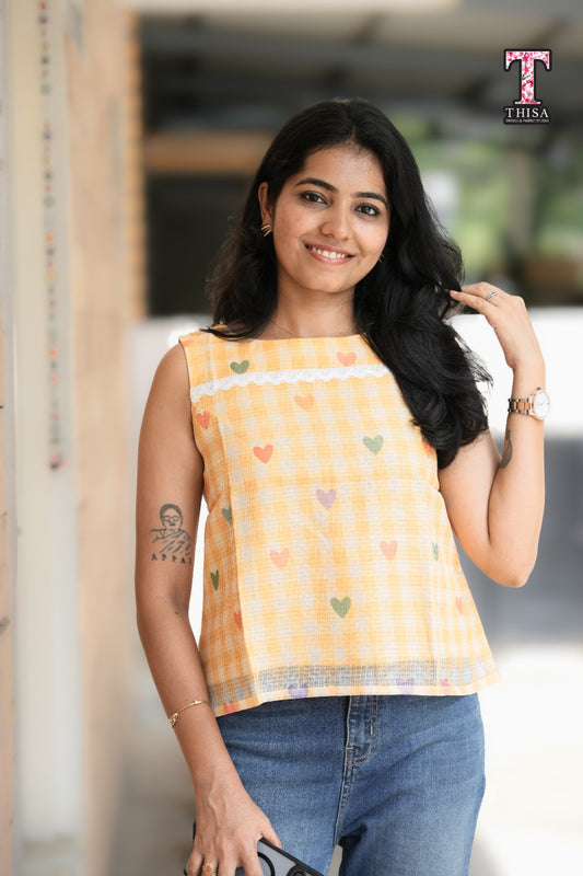 Sunheart Gingham Top