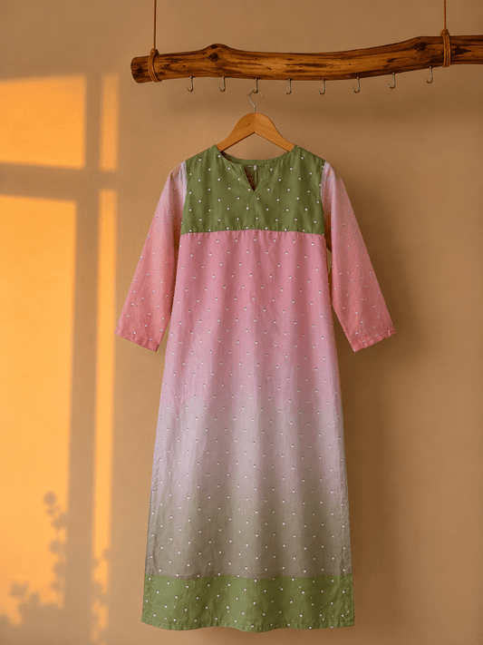 Aaira Blush Meadow Kurta - THISA
