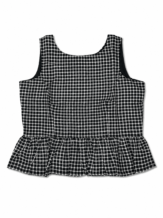 Monochrome Muse Peplum Top - THISA