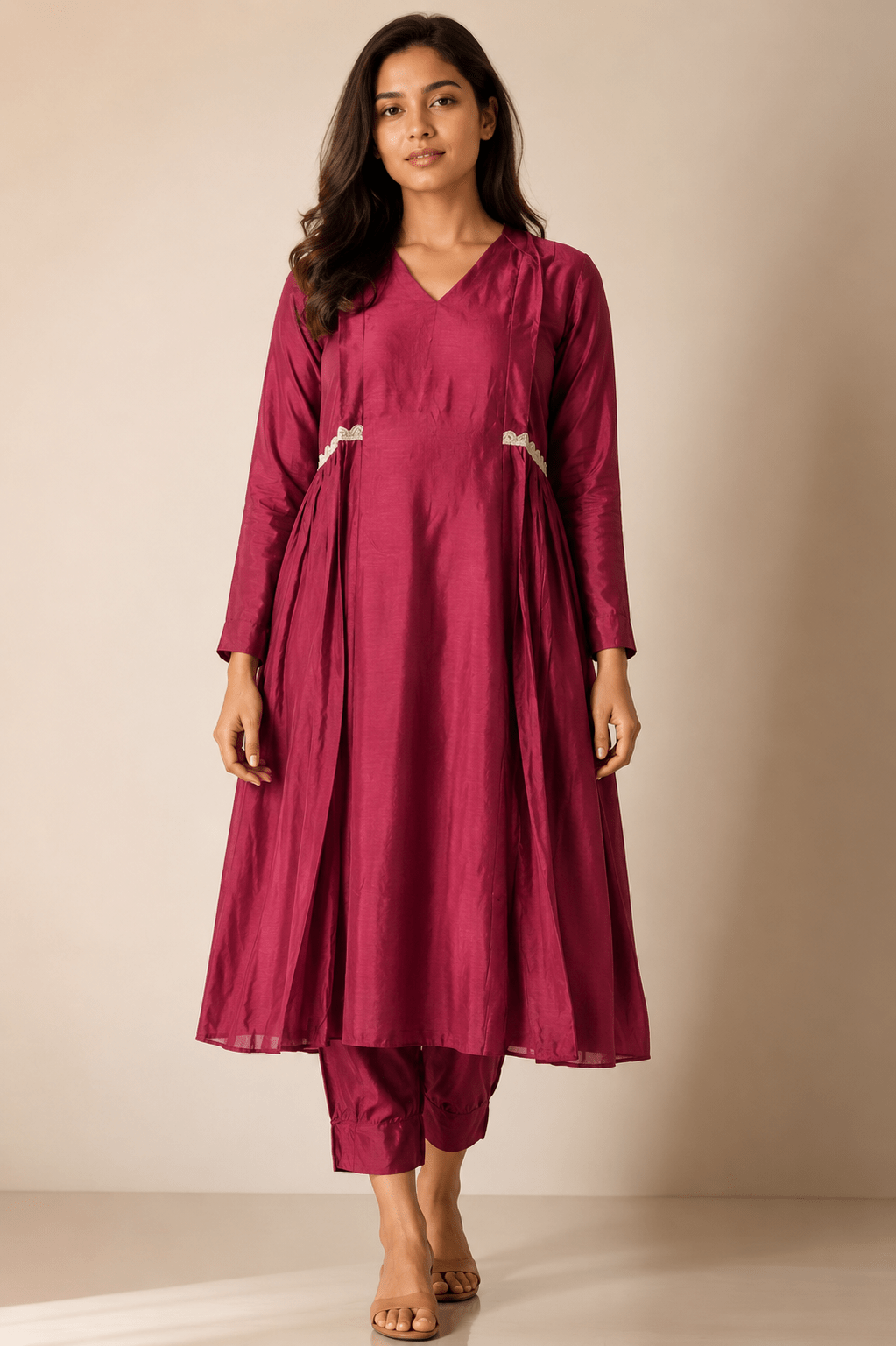 Myra Ruby Radiance Kurta Set - THISA