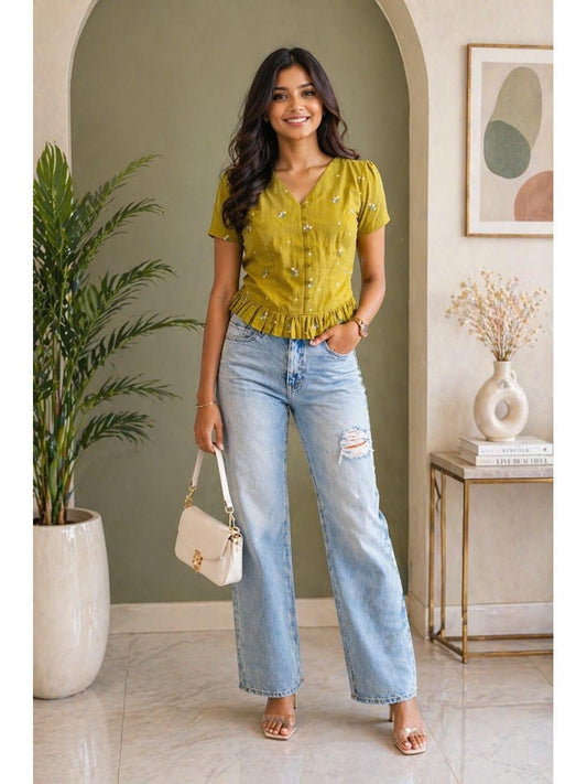 Olive Meadow Top - THISA