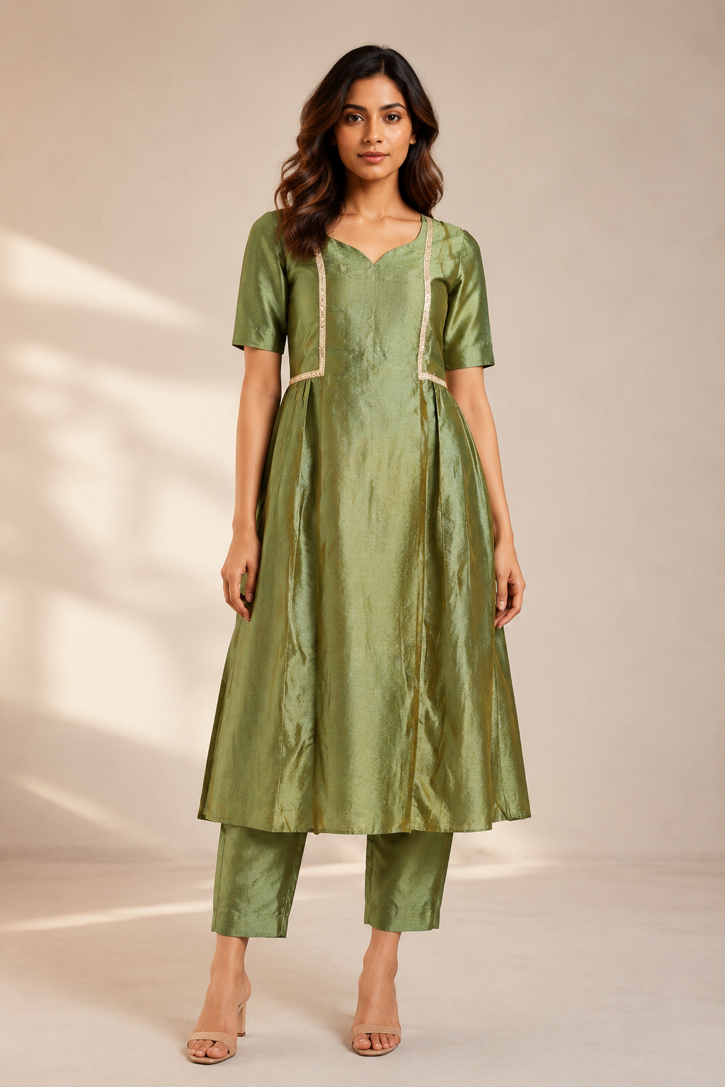 Lavanya Olive Grace Kurta Set