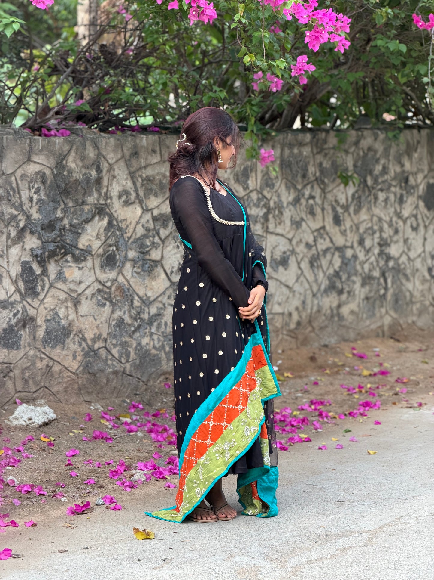 Samyuktha Royal Black Anarkali