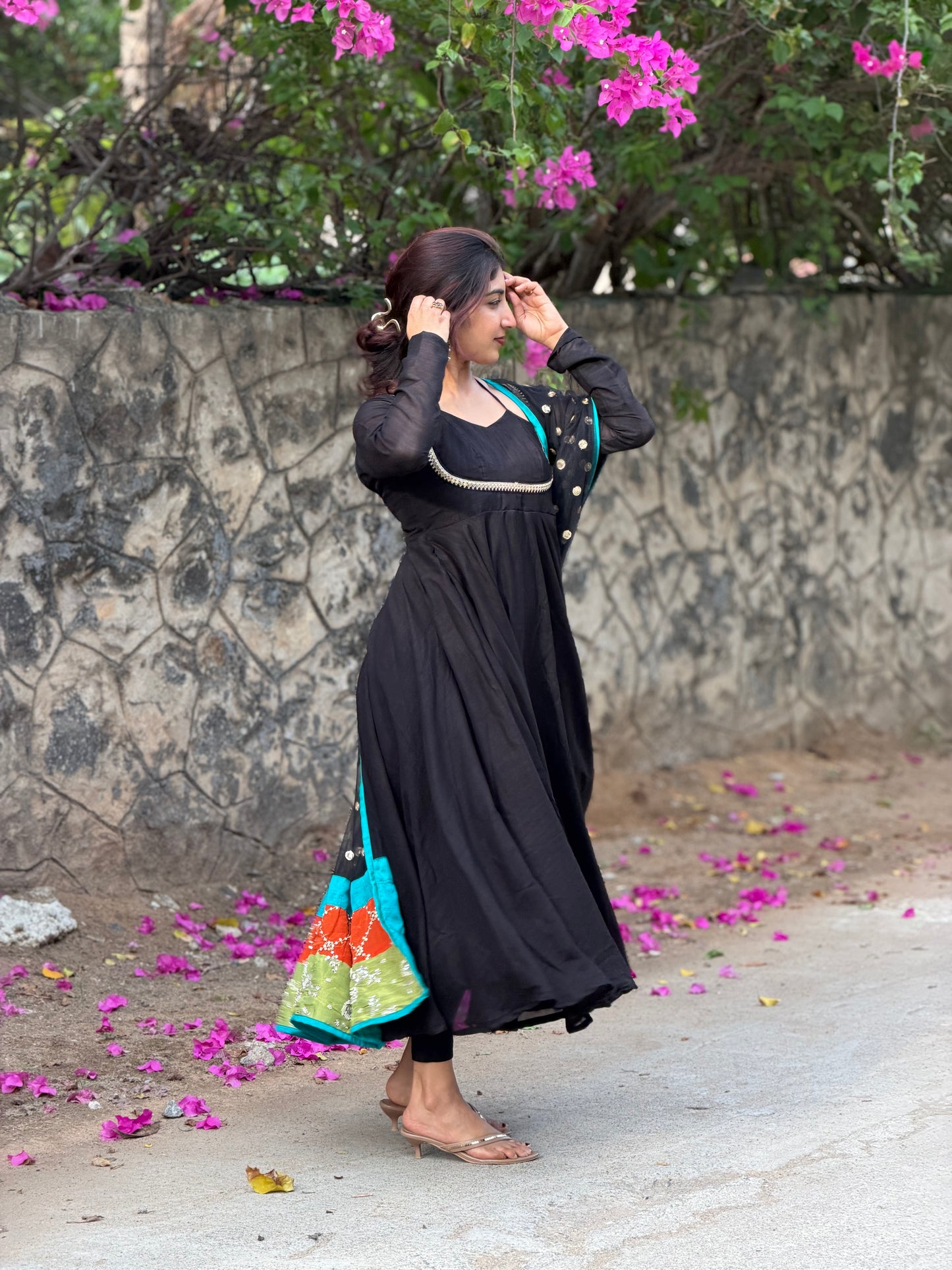 Samyuktha Royal Black Anarkali