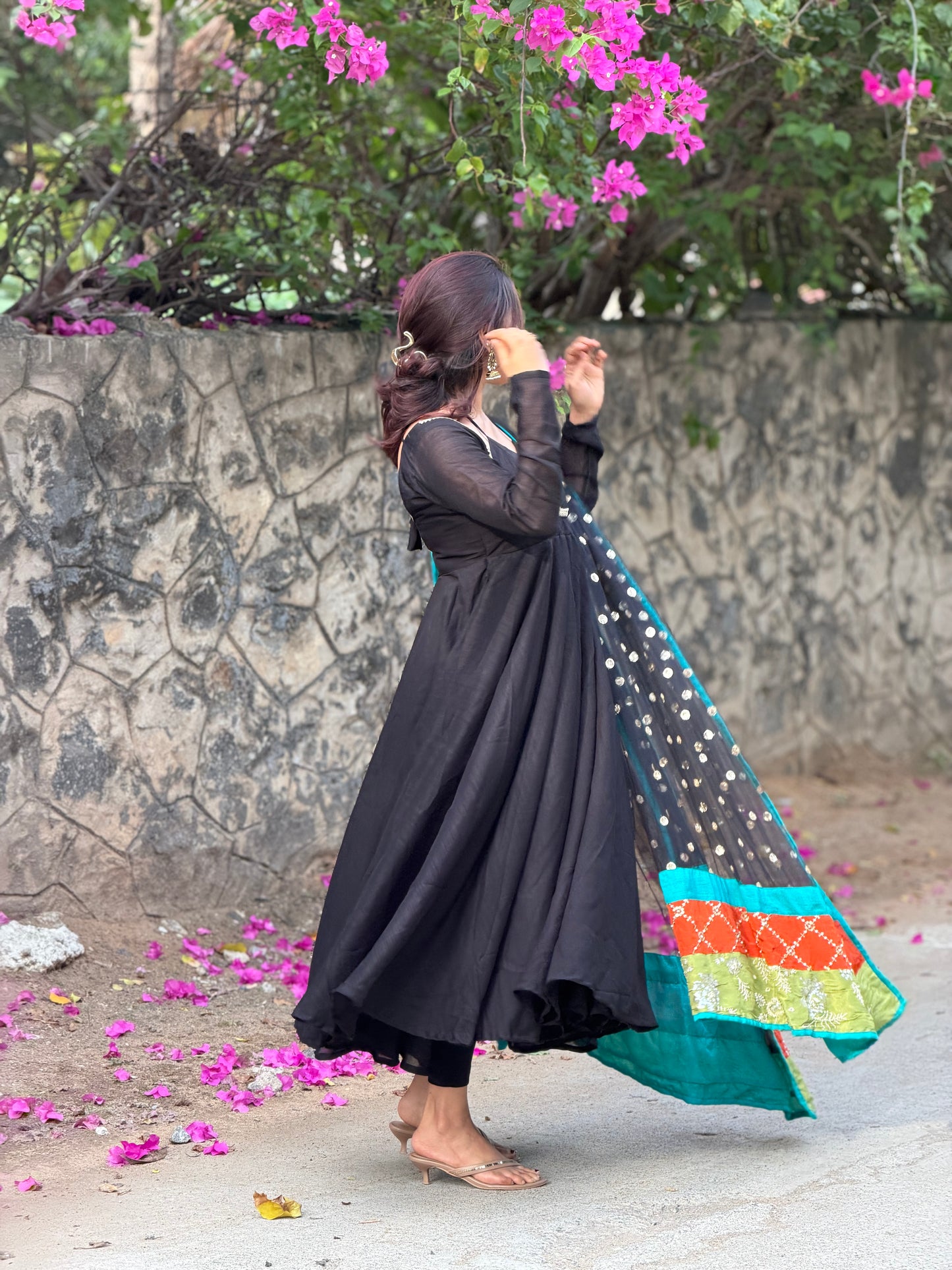 Samyuktha Royal Black Anarkali