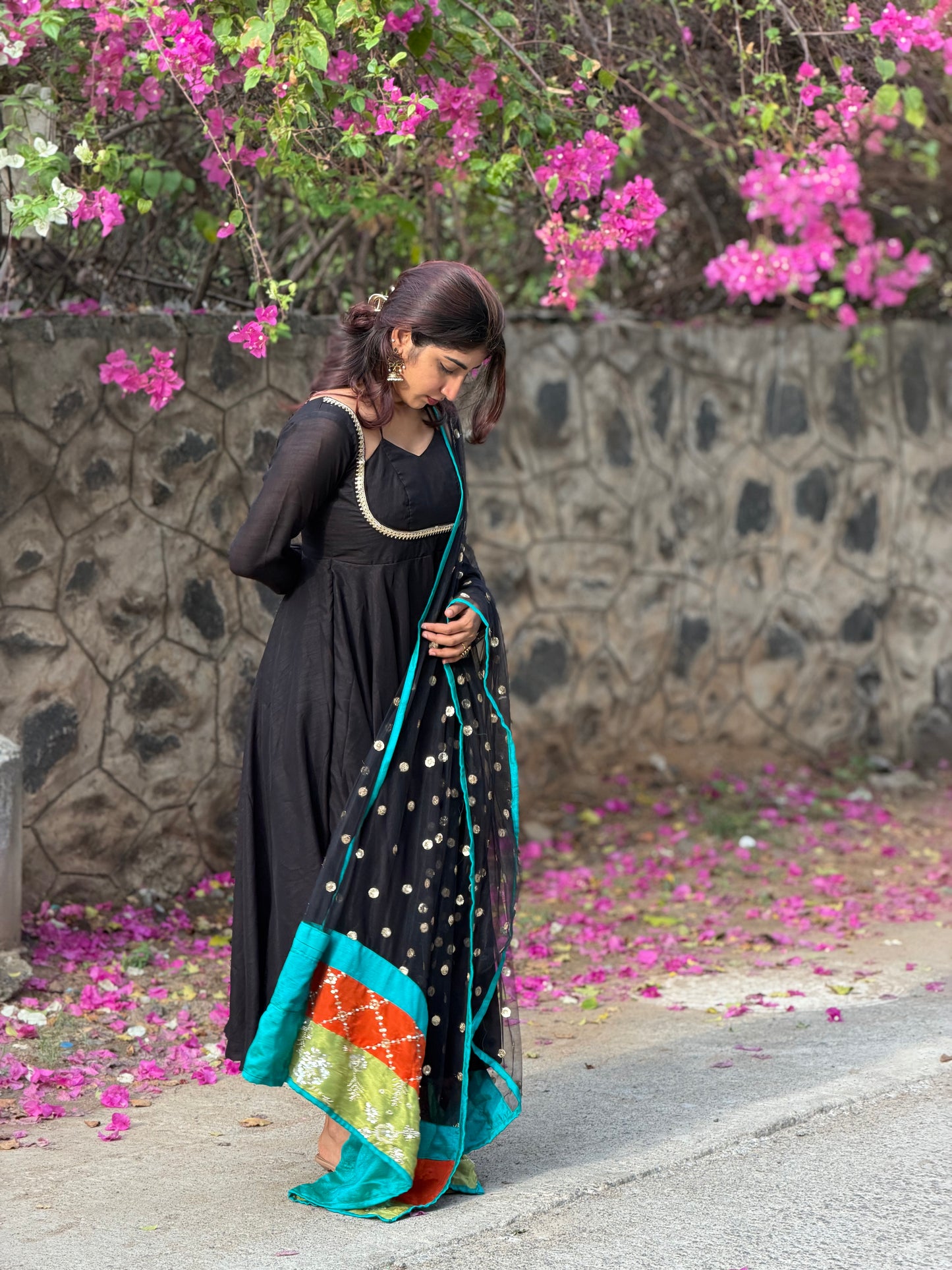 Samyuktha Royal Black Anarkali