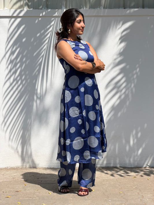 Luna - Polka Aline Kurta Only