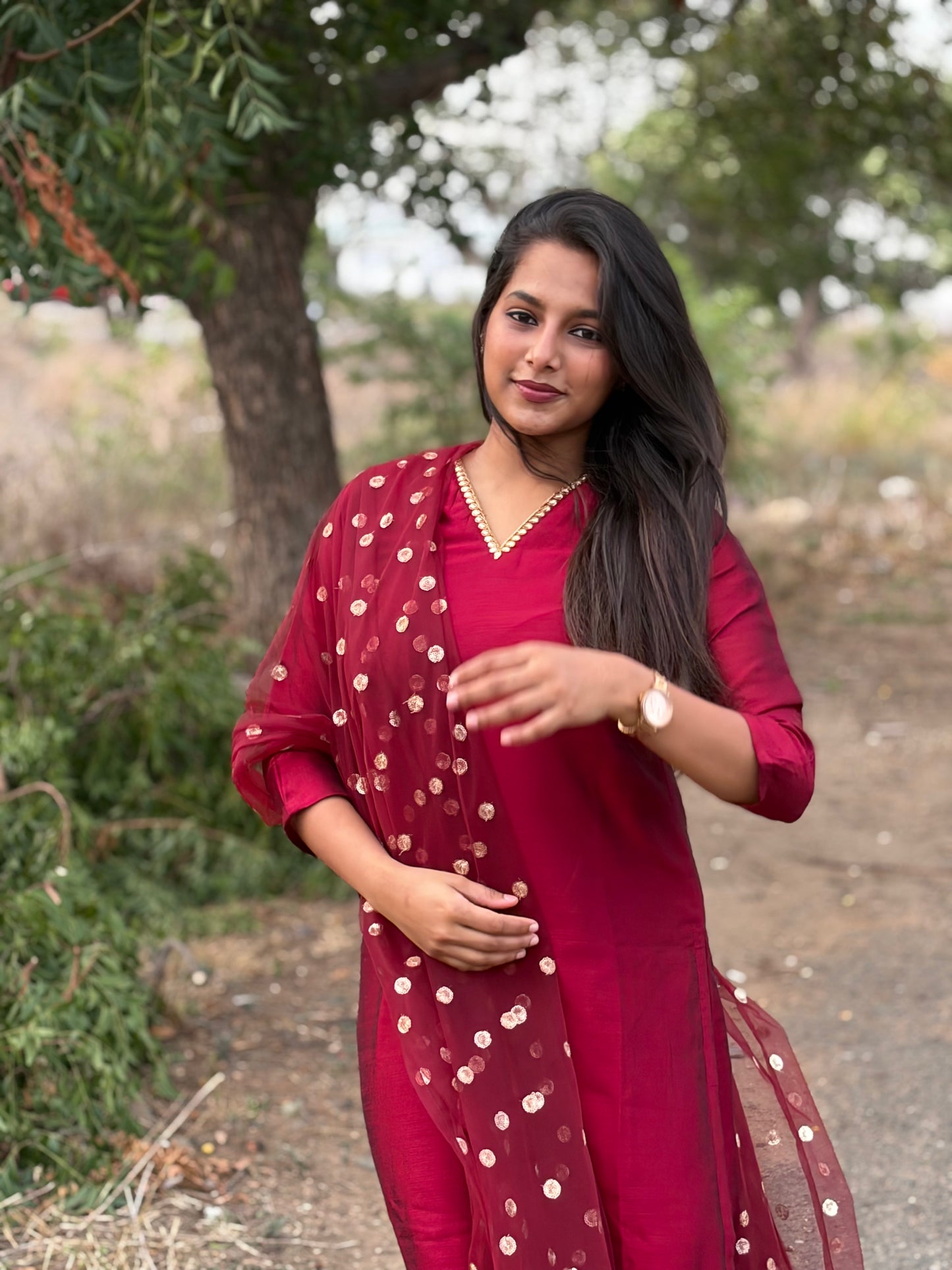 Tarini Ruby Glow Kurta & Duppatta