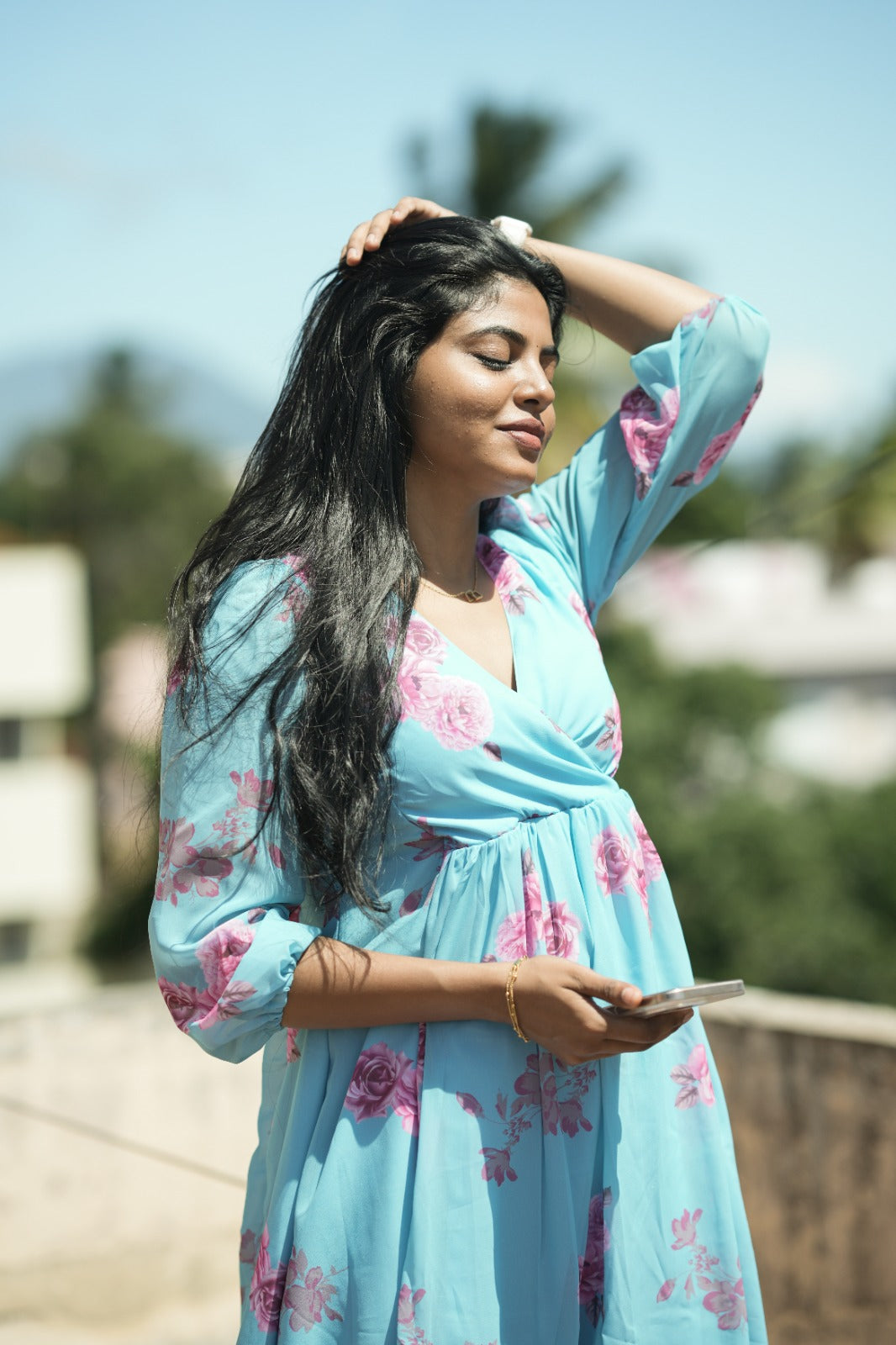 Aarohi Sky Blossom  Kurta