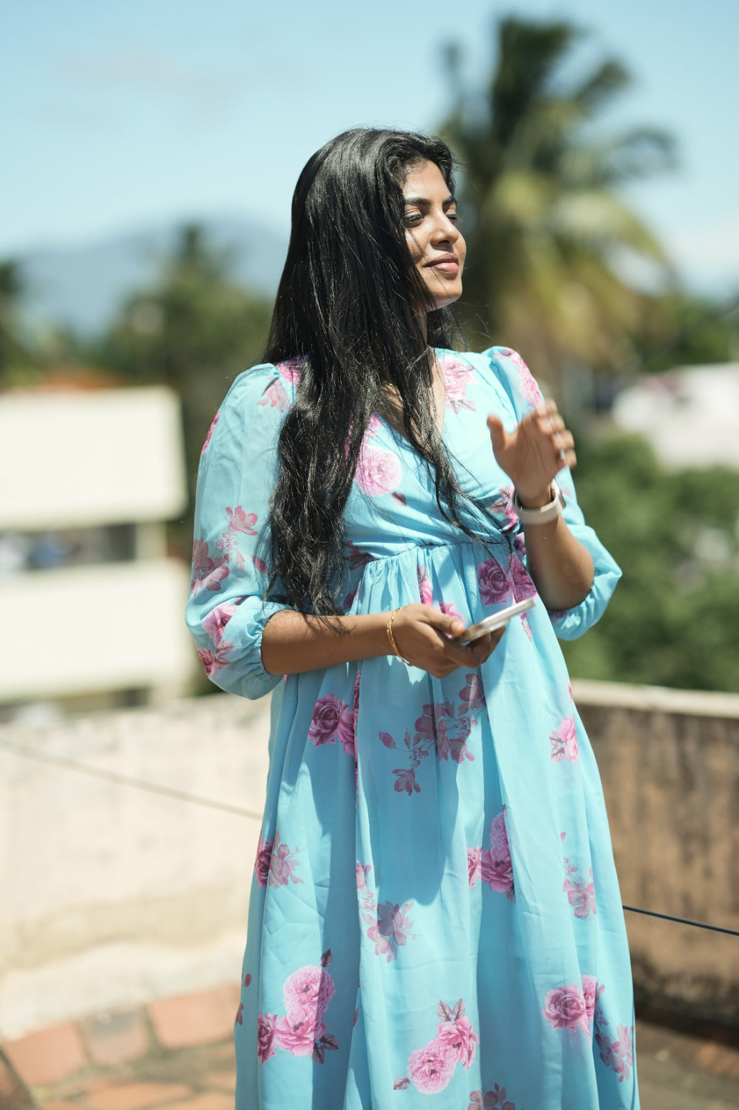 Aarohi Sky Blossom  Kurta