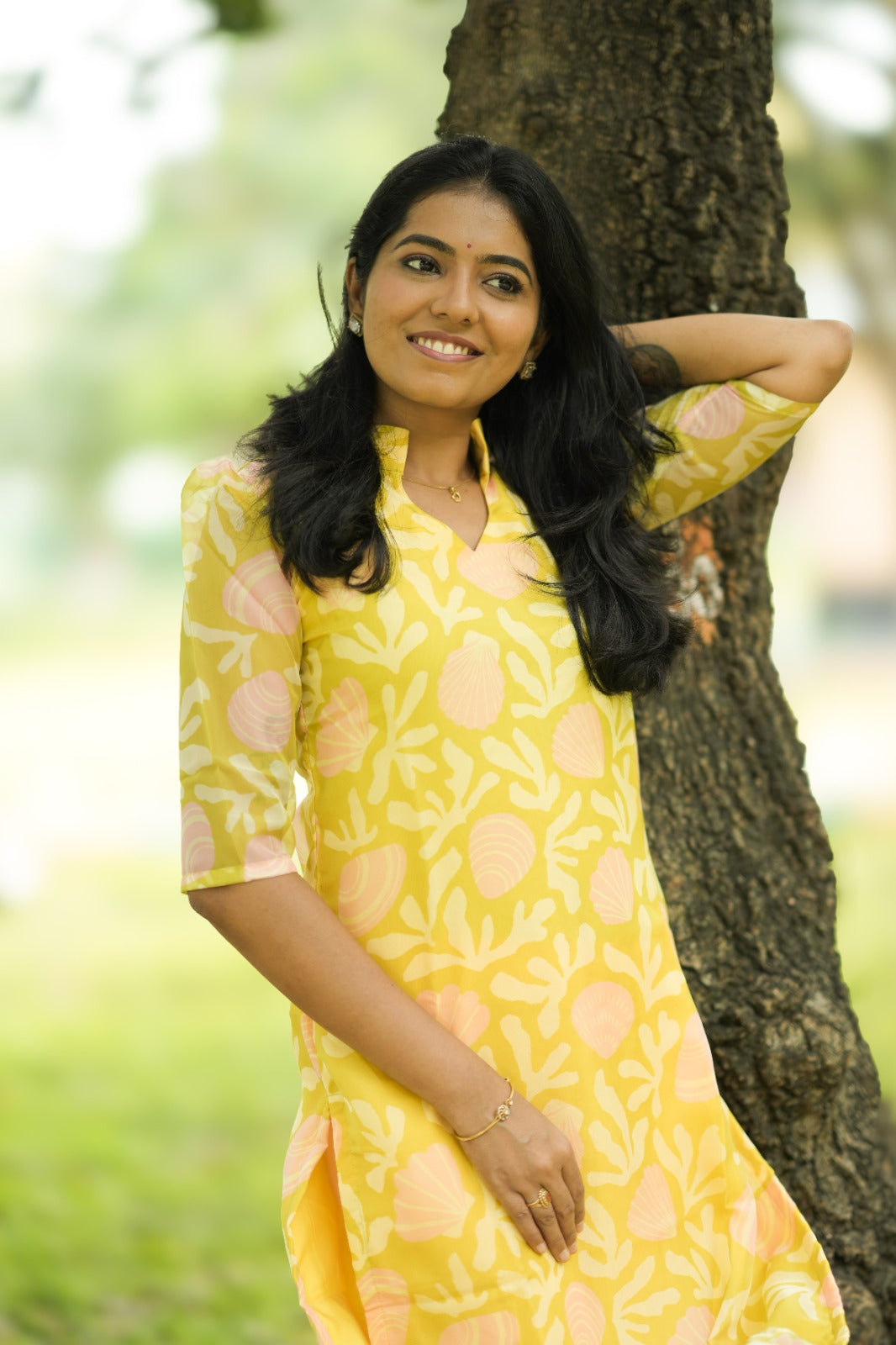 Ira Lemon Meadow Kurta