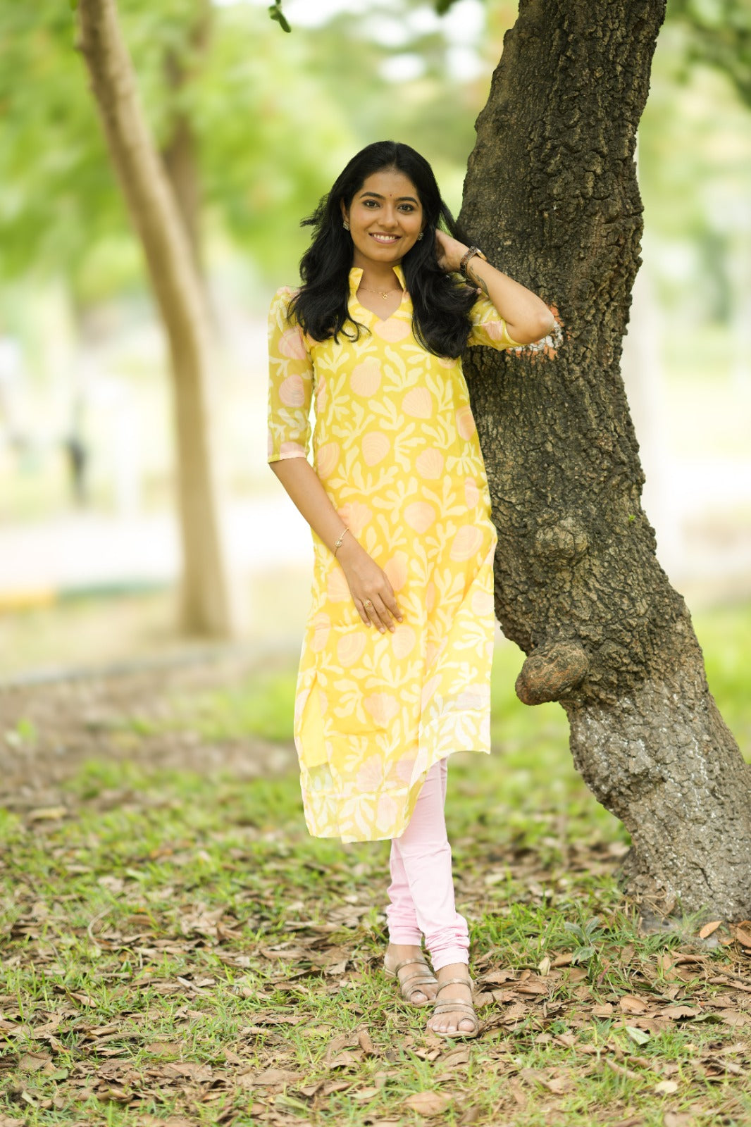 Ira Lemon Meadow Kurta