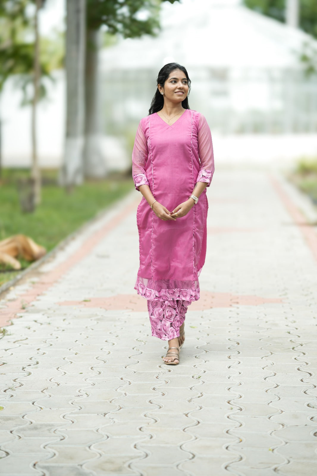 Kiara Rose Mist Kurta Set