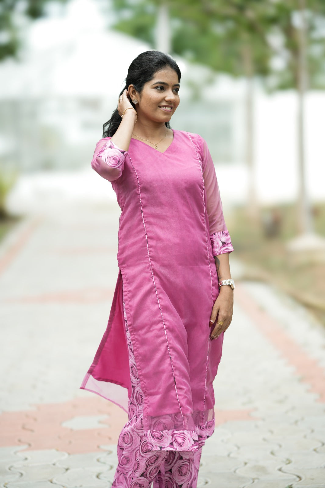 Kiara Rose Mist Kurta Set