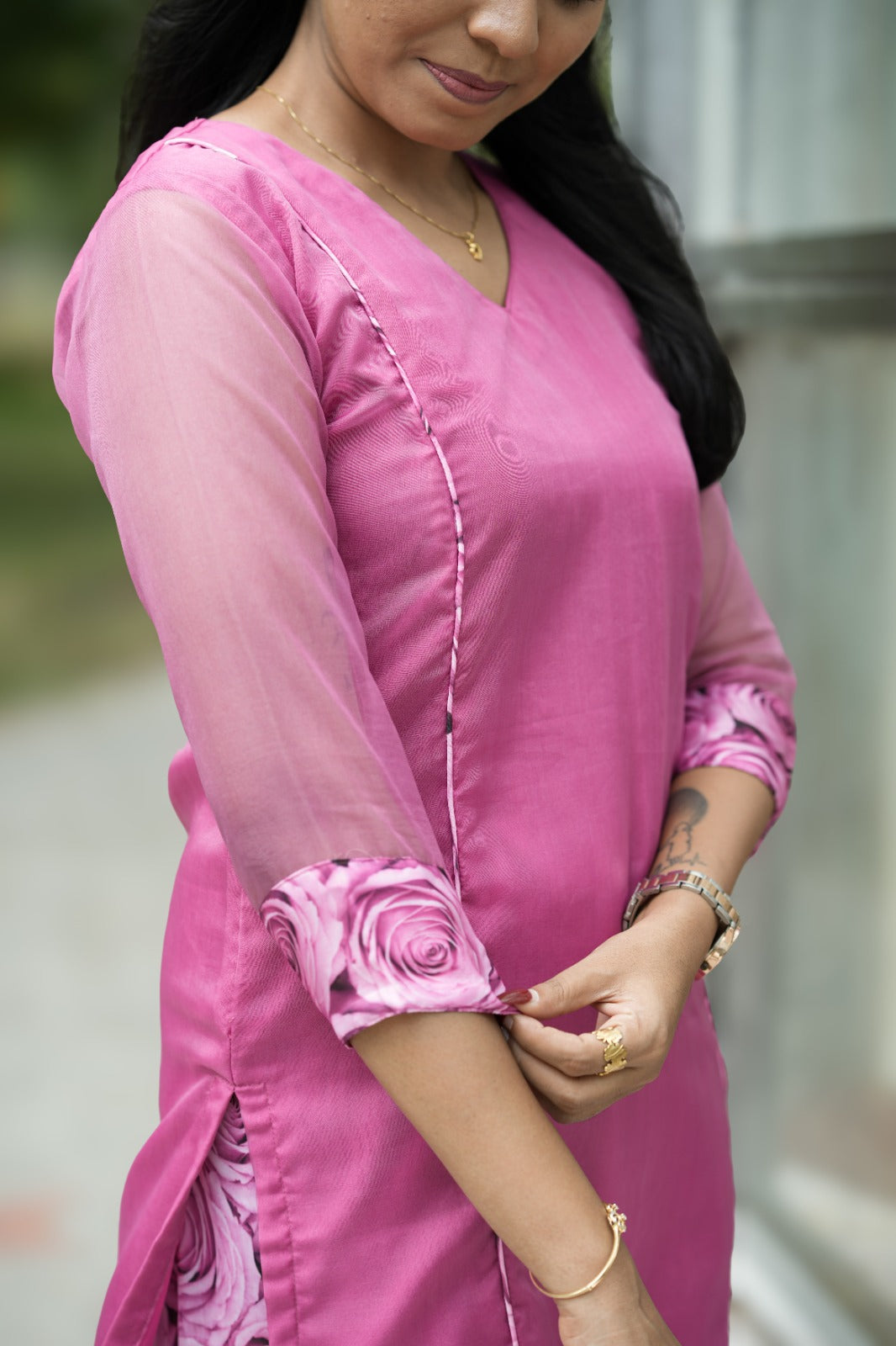 Kiara Rose Mist Kurta Set