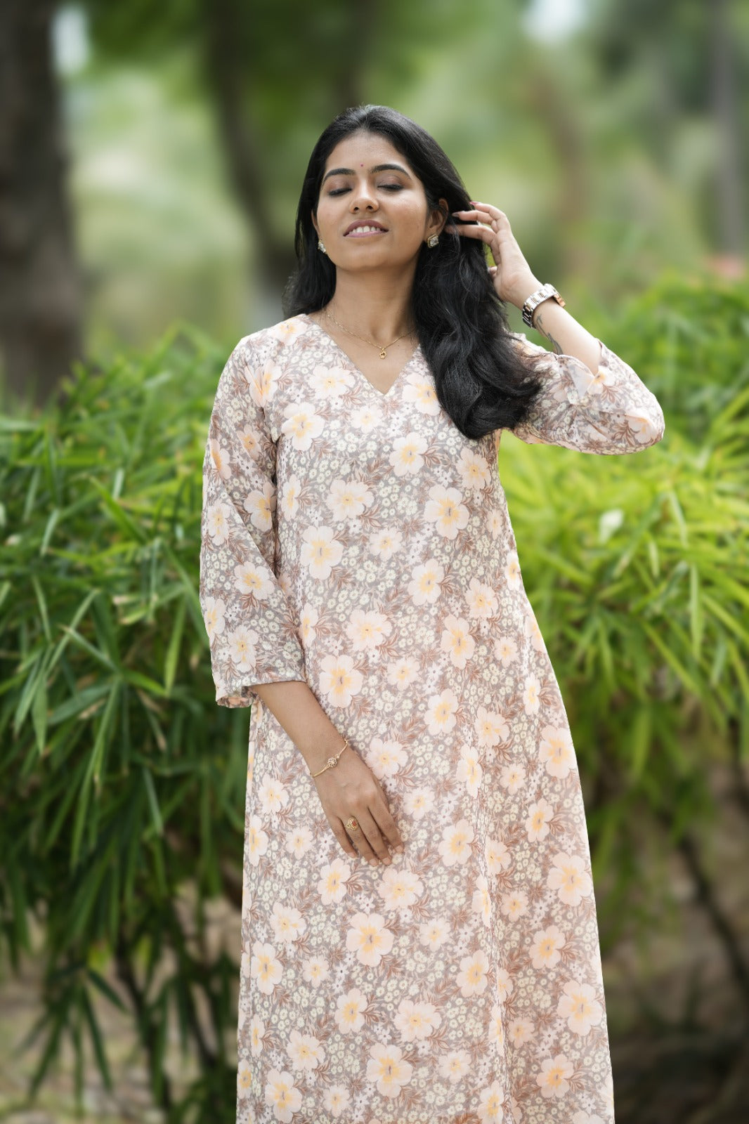 Yana Blush Floral Kurta