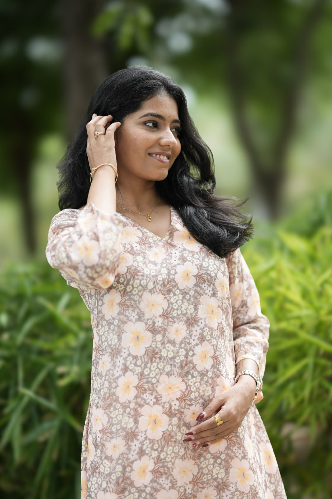 Yana Blush Floral Kurta