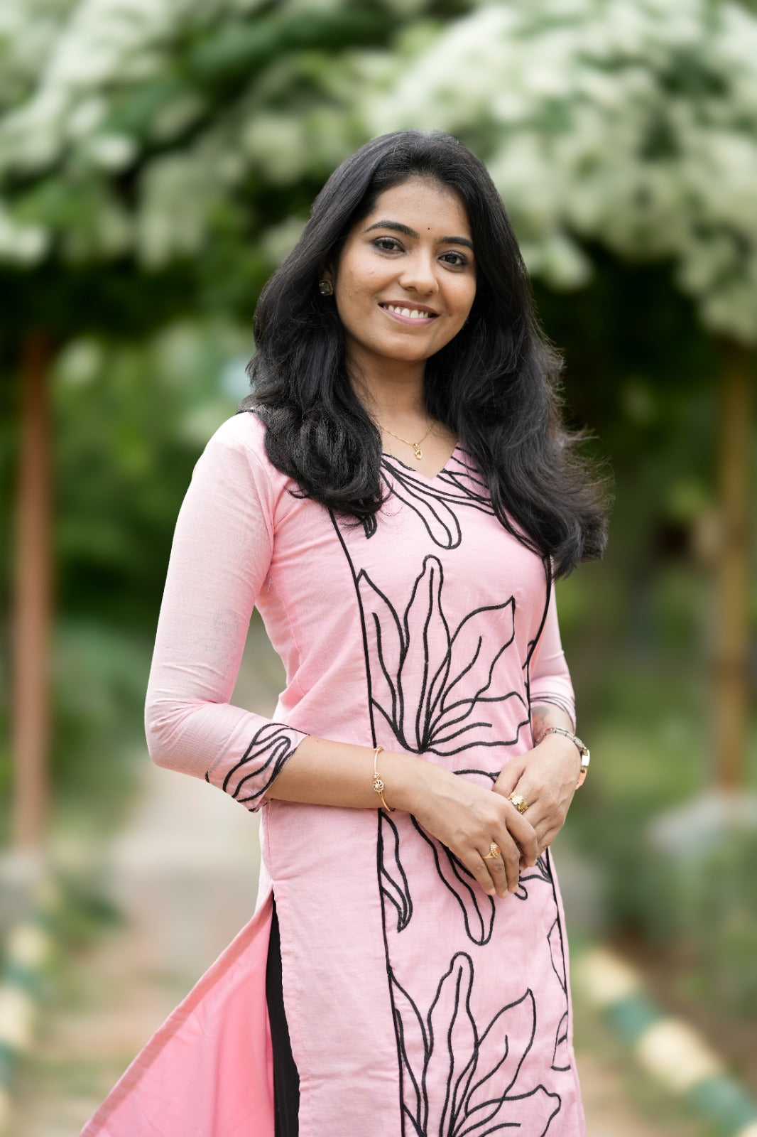 Raanya Blush Bloom Kurta