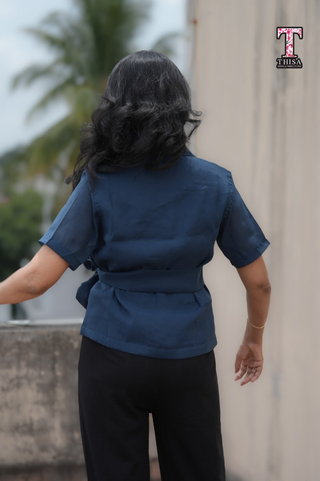 MIRA - Midnight Blue Top