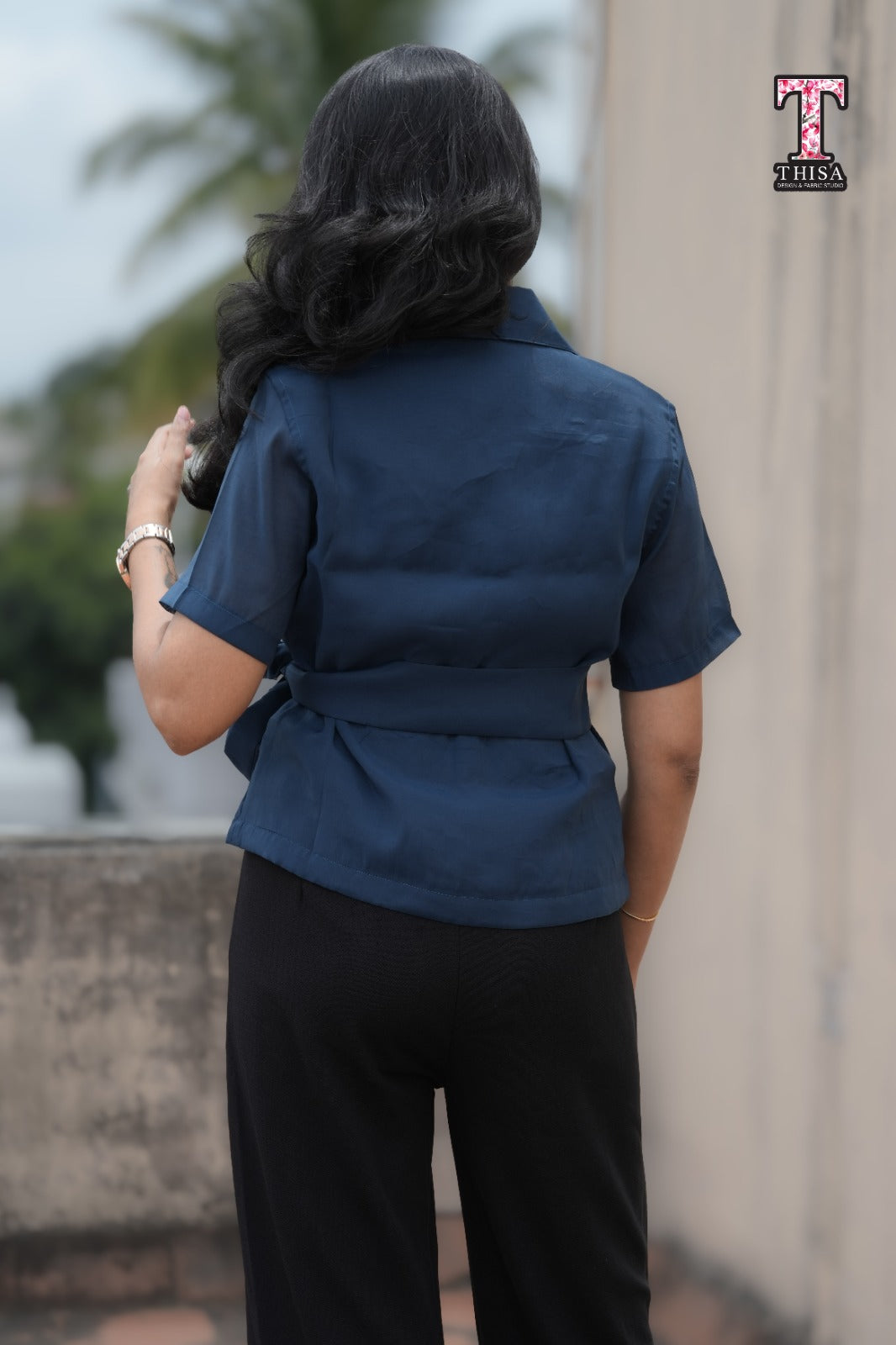 MIRA - Midnight Blue Top
