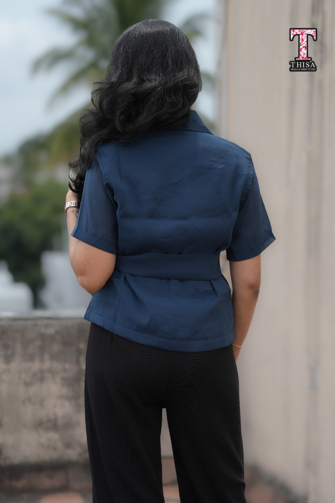 MIRA - Midnight Blue Top