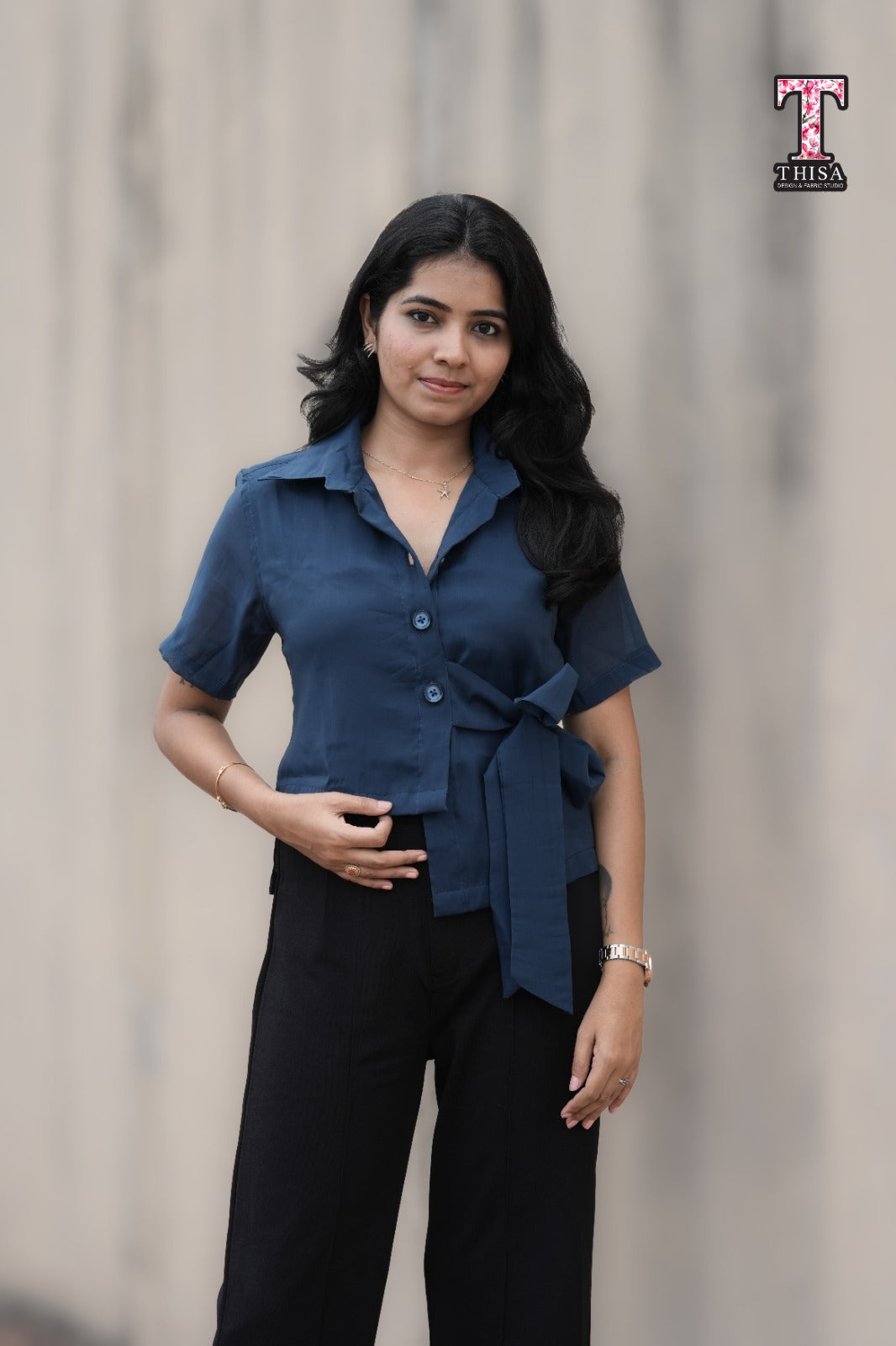 MIRA - Midnight Blue Top