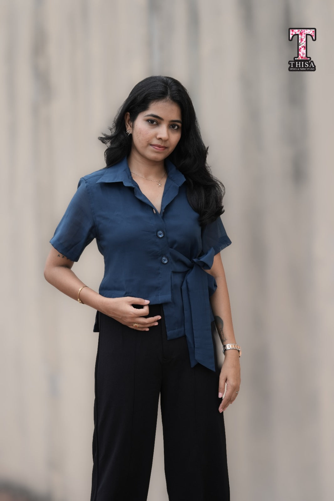 MIRA - Midnight Blue Top