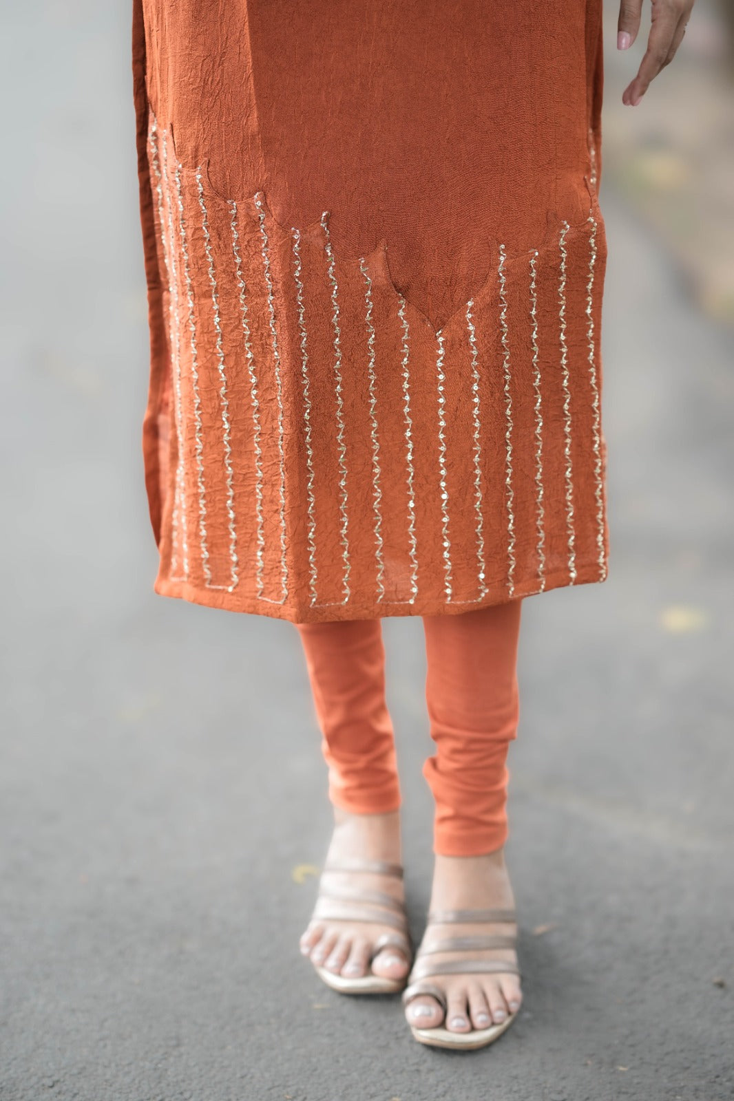 Zara - Rust orange kurta