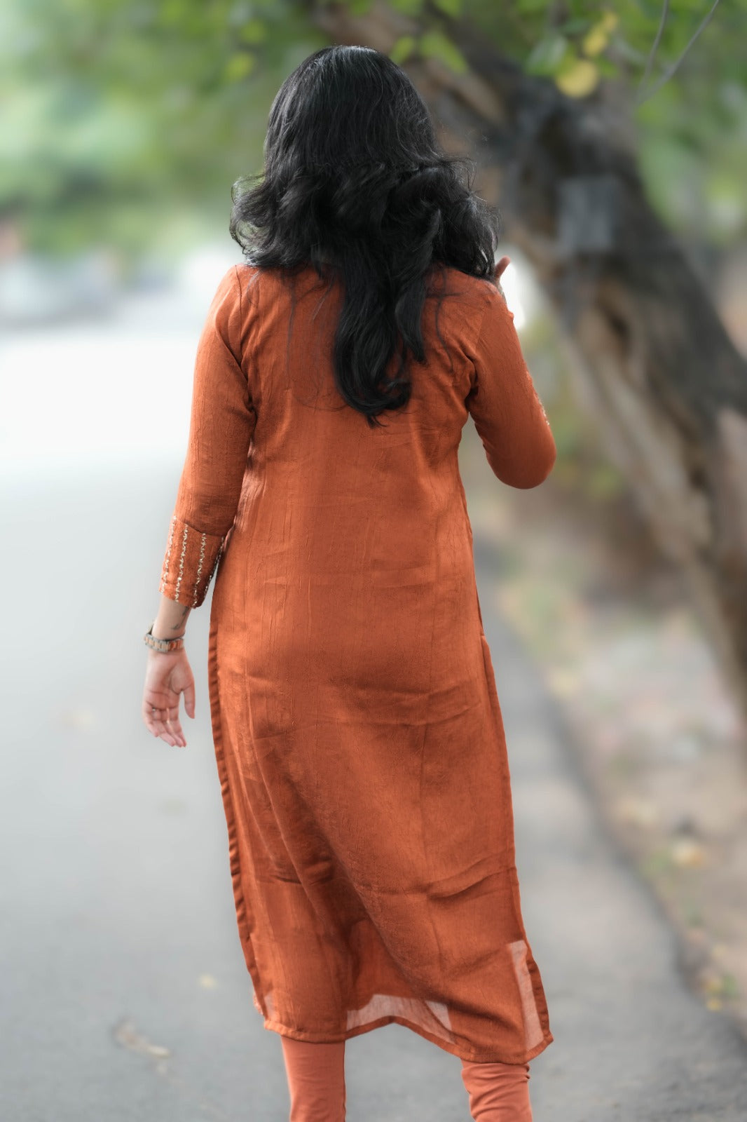 Zara - Rust orange kurta