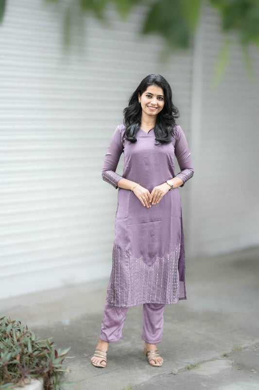 Zara - Dusty Lavendar Kurta