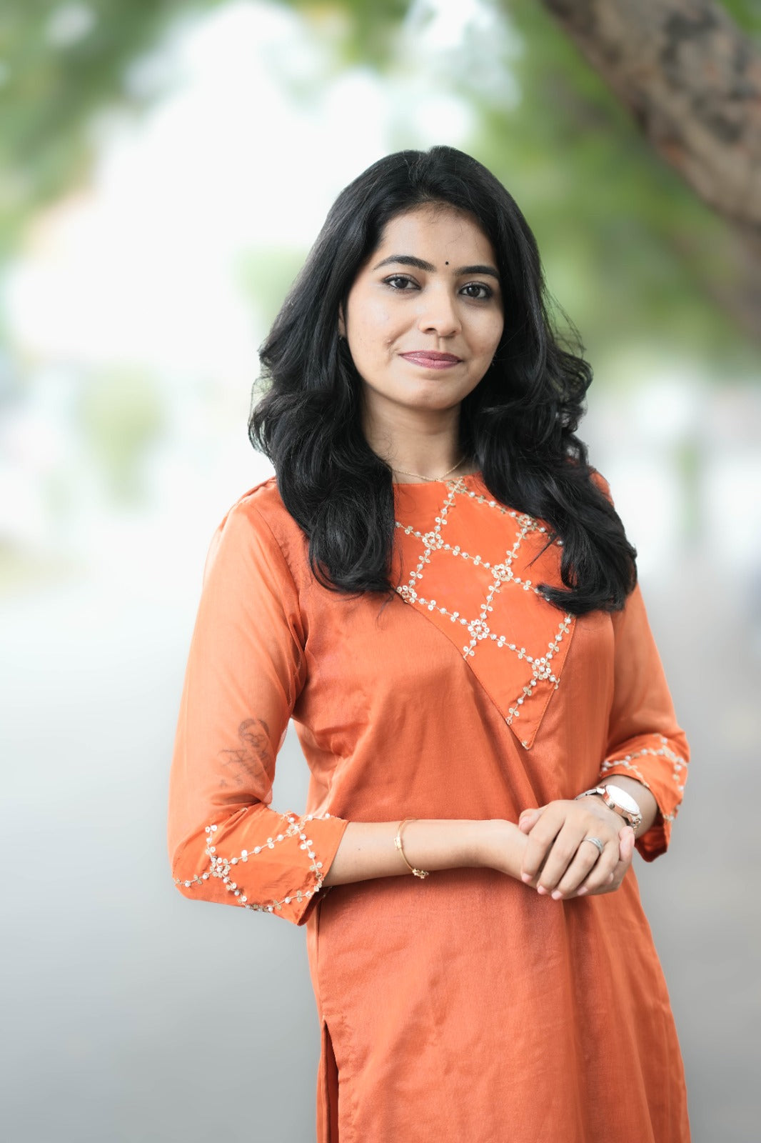 Sharvika Sunset Glow Organza Kurta