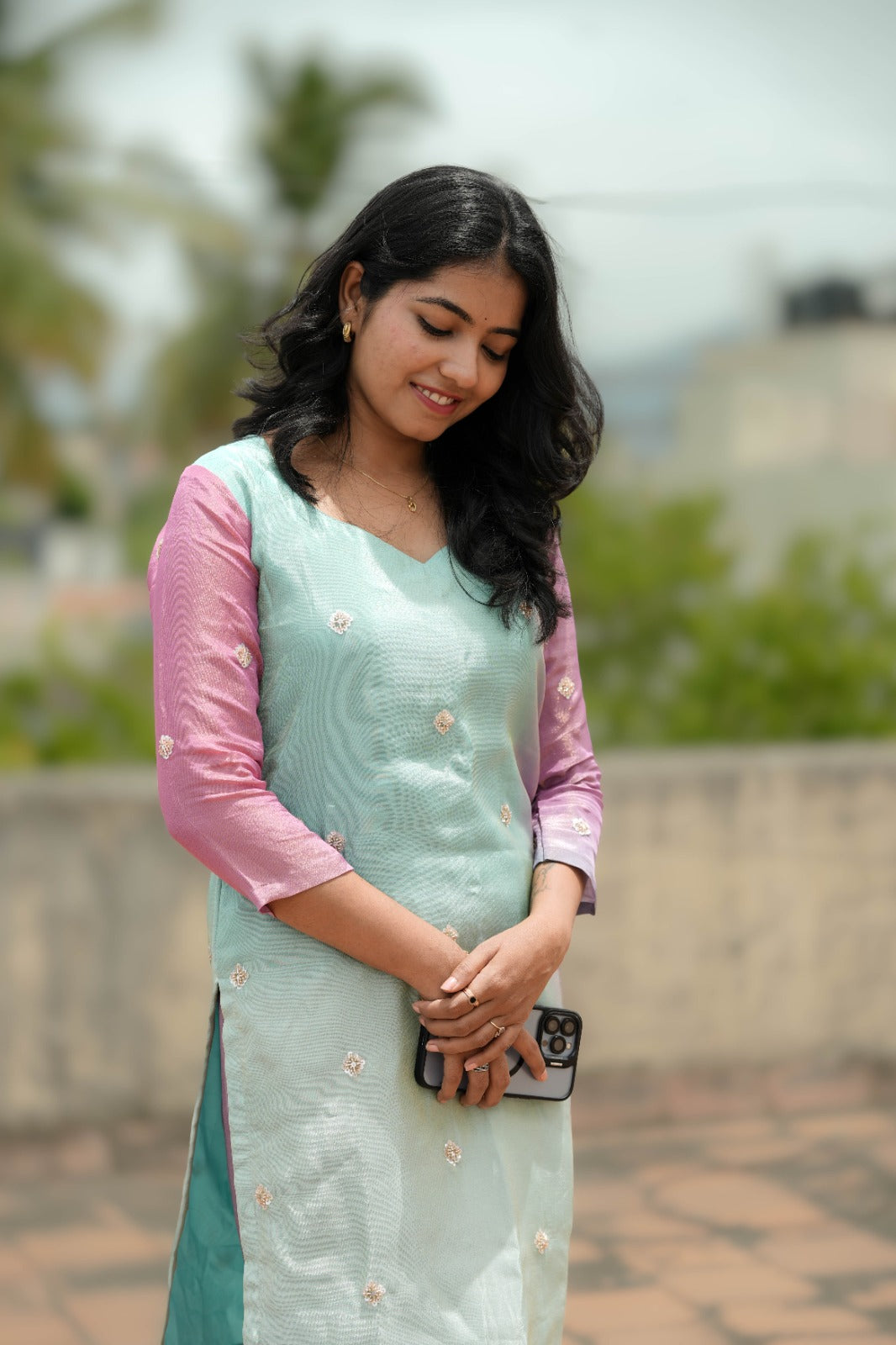 Aarika Mint Blush Kurta