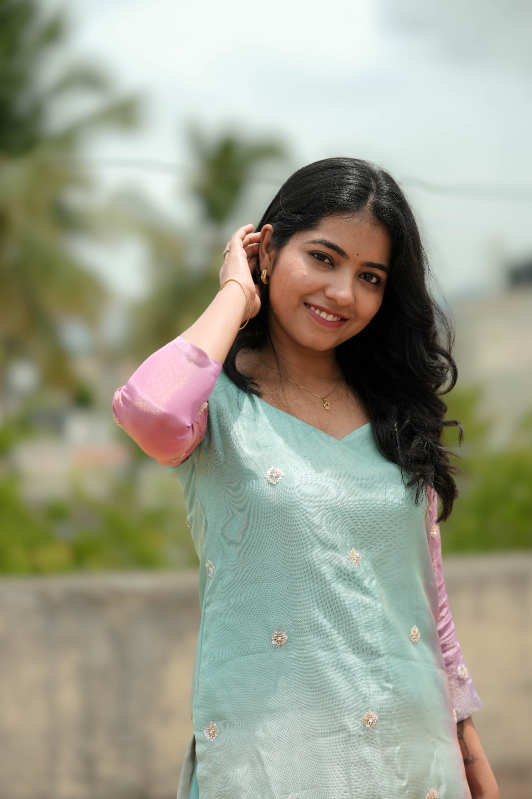 Aarika Mint Blush Kurta
