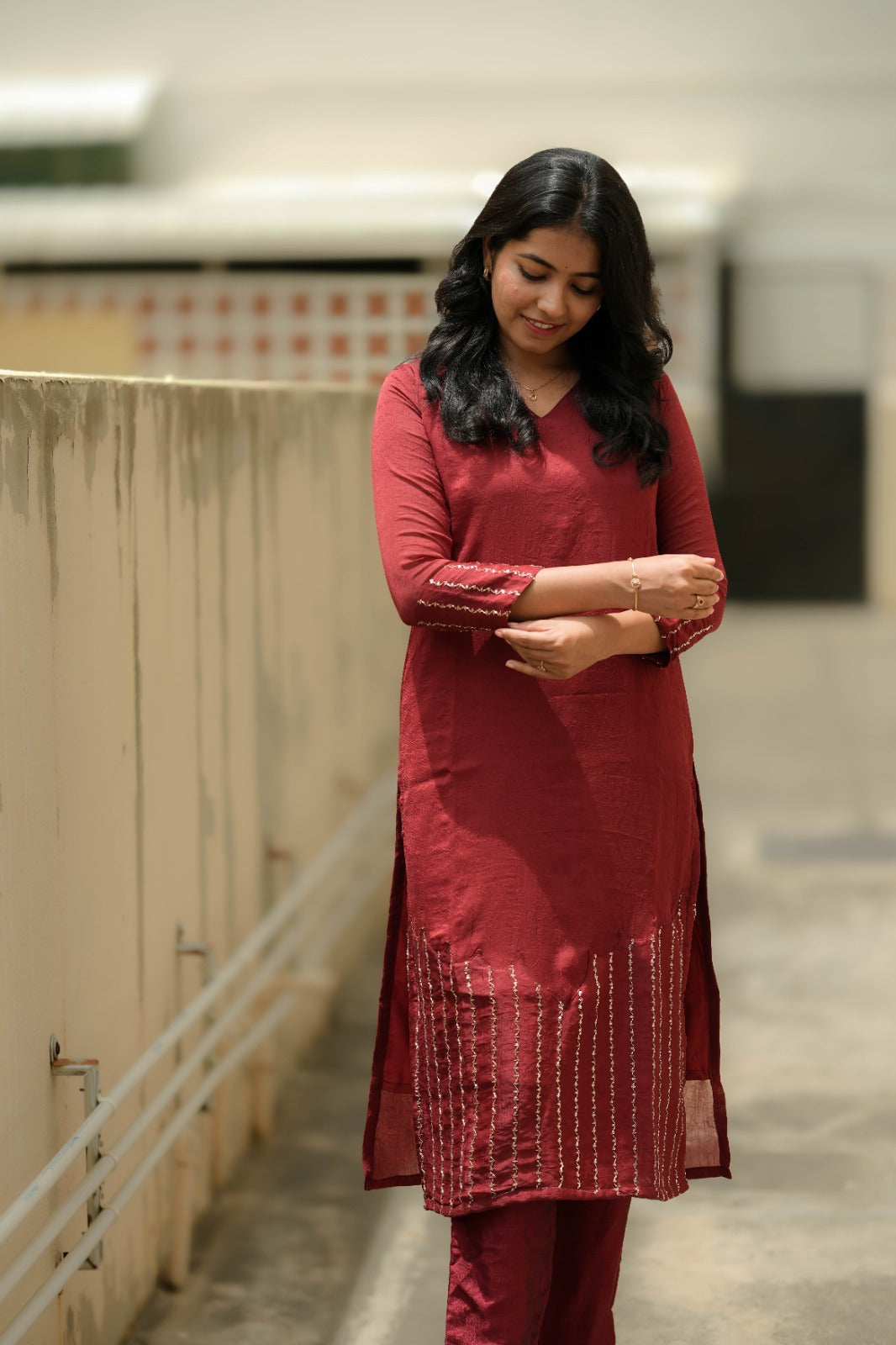 Zara - Ruby Maroon Kurta