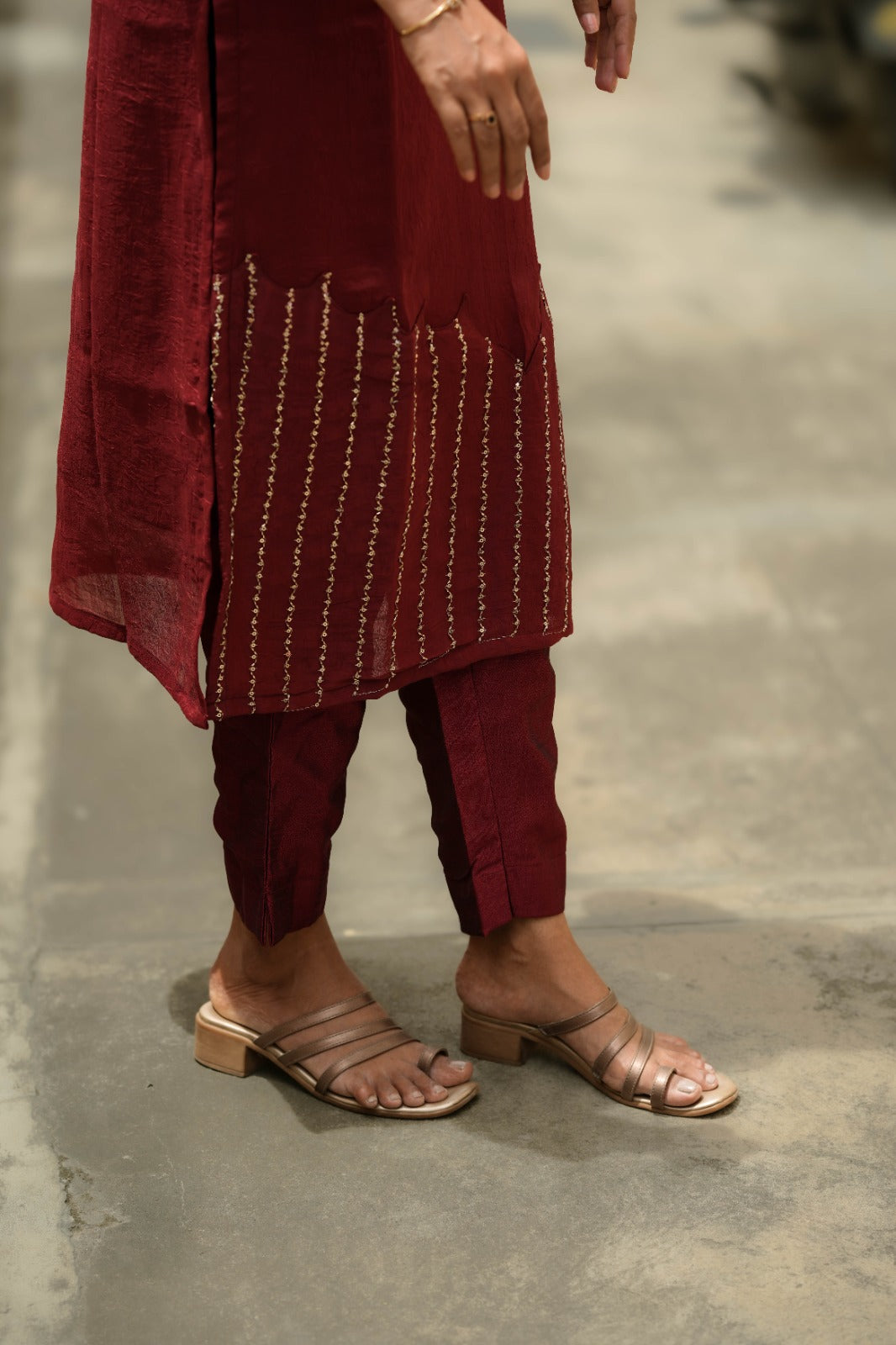 Zara - Ruby Maroon Kurta