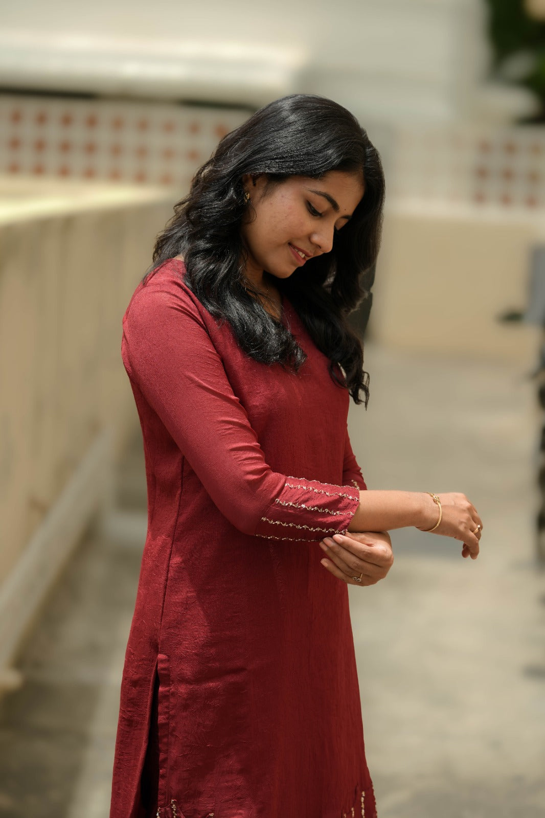 Zara - Ruby Maroon Kurta