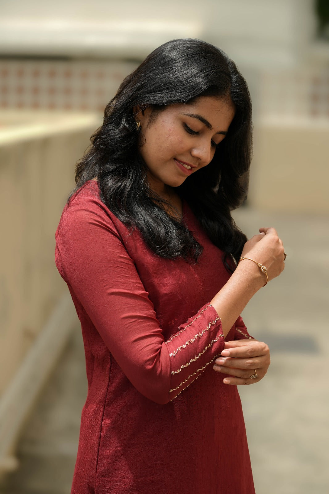 Zara - Ruby Maroon Kurta