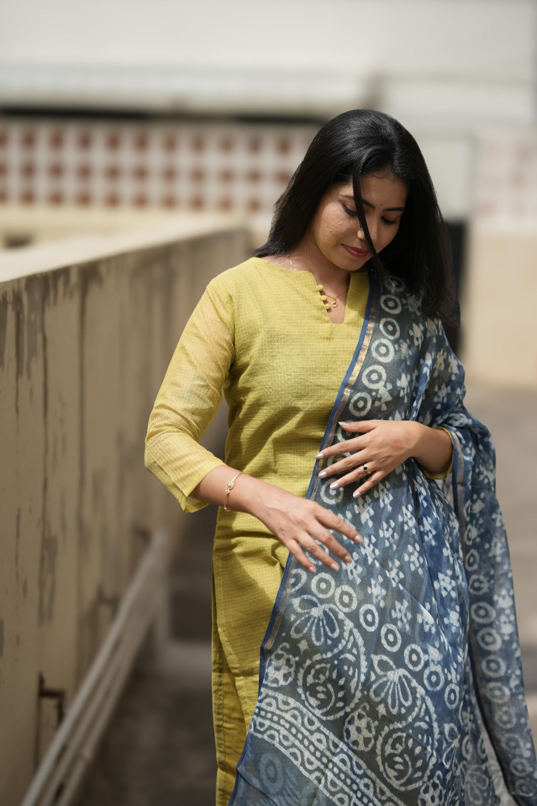 Ishani Moss Kurta & Duppatta