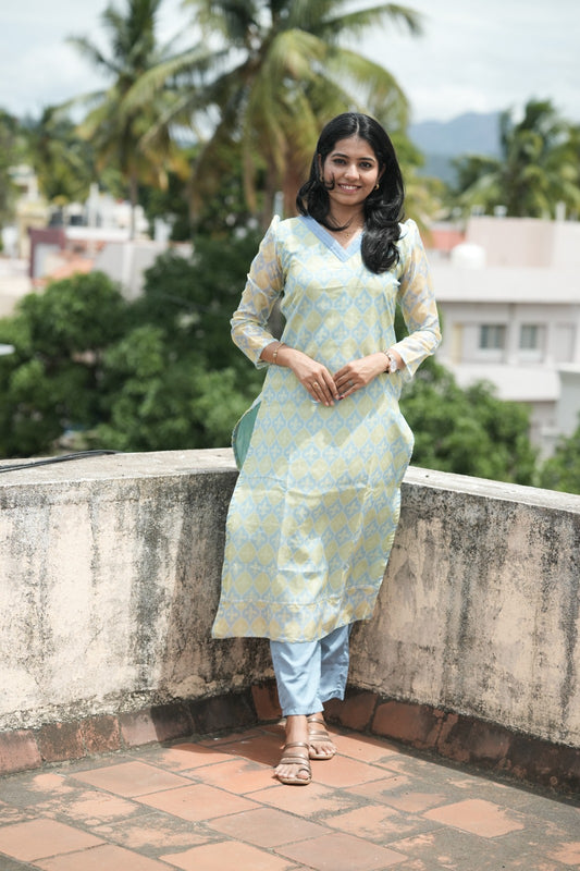Mira Sage Mosaic Kurta
