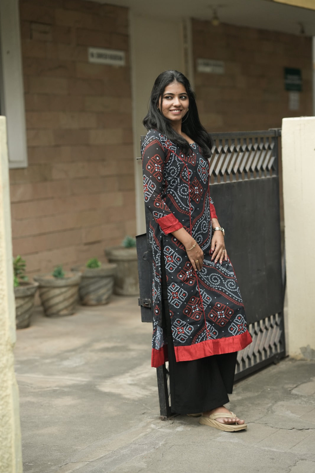 Kiara Bandhani Grace Kurta Set