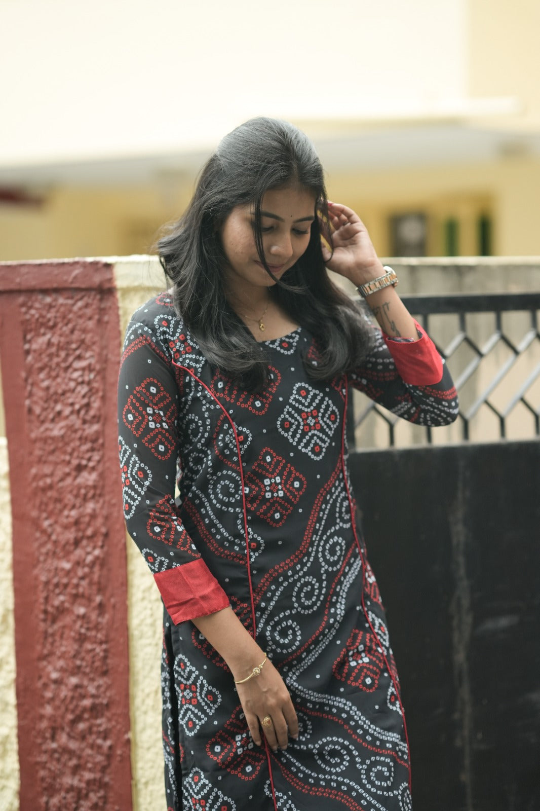 Kiara Bandhani Grace Kurta Set