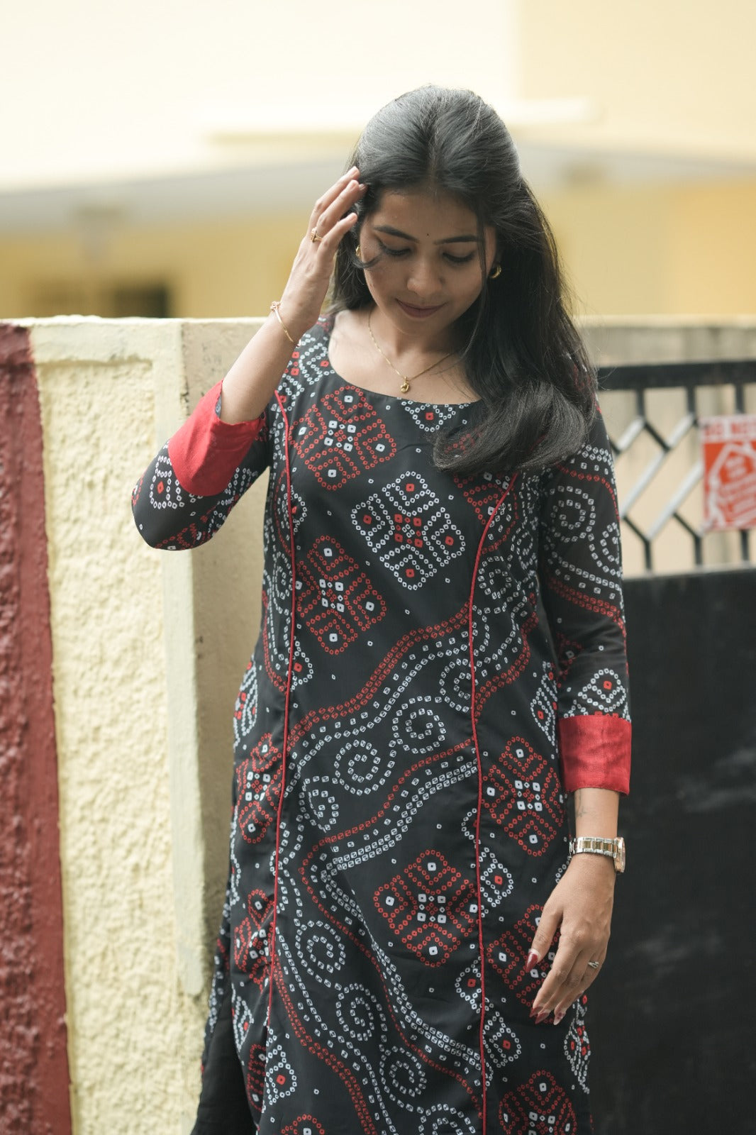 Kiara Bandhani Grace Kurta Set
