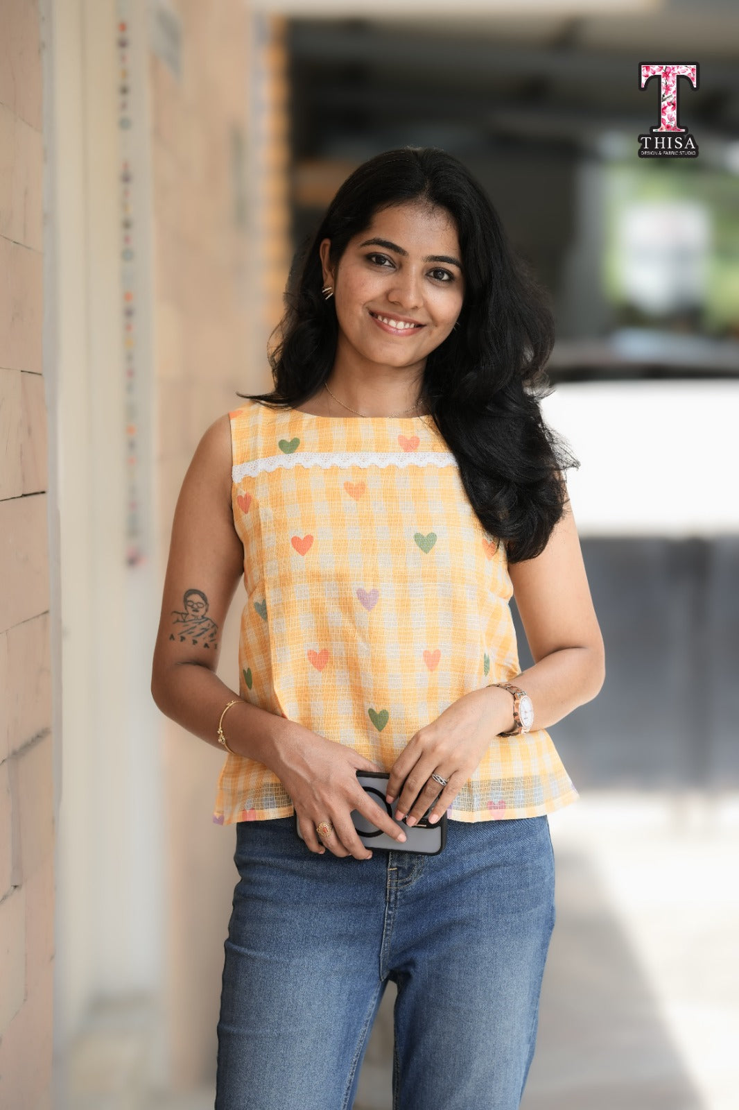 Sunheart Gingham Top