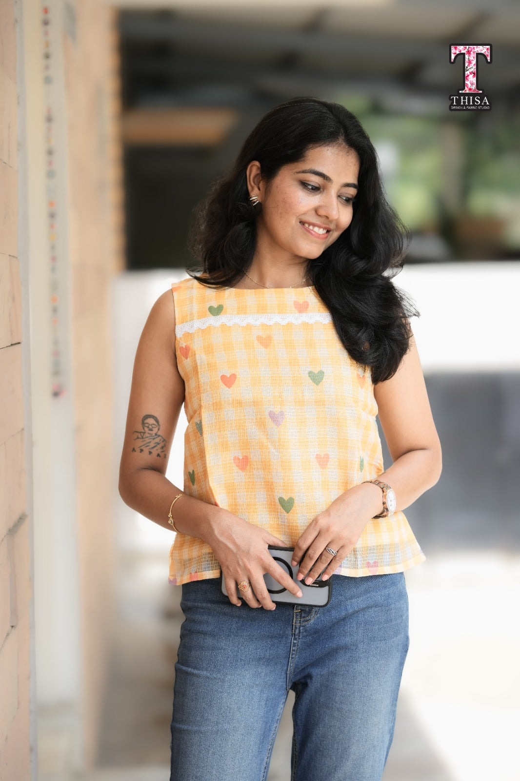Sunheart Gingham Top